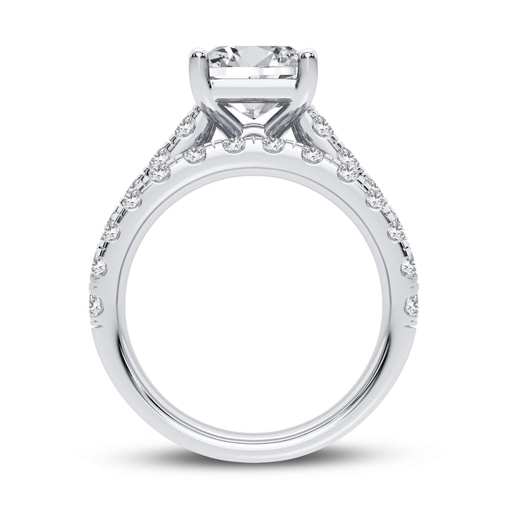 14k White Gold 5CT Certified Lab Diamond Bridal Ring Set