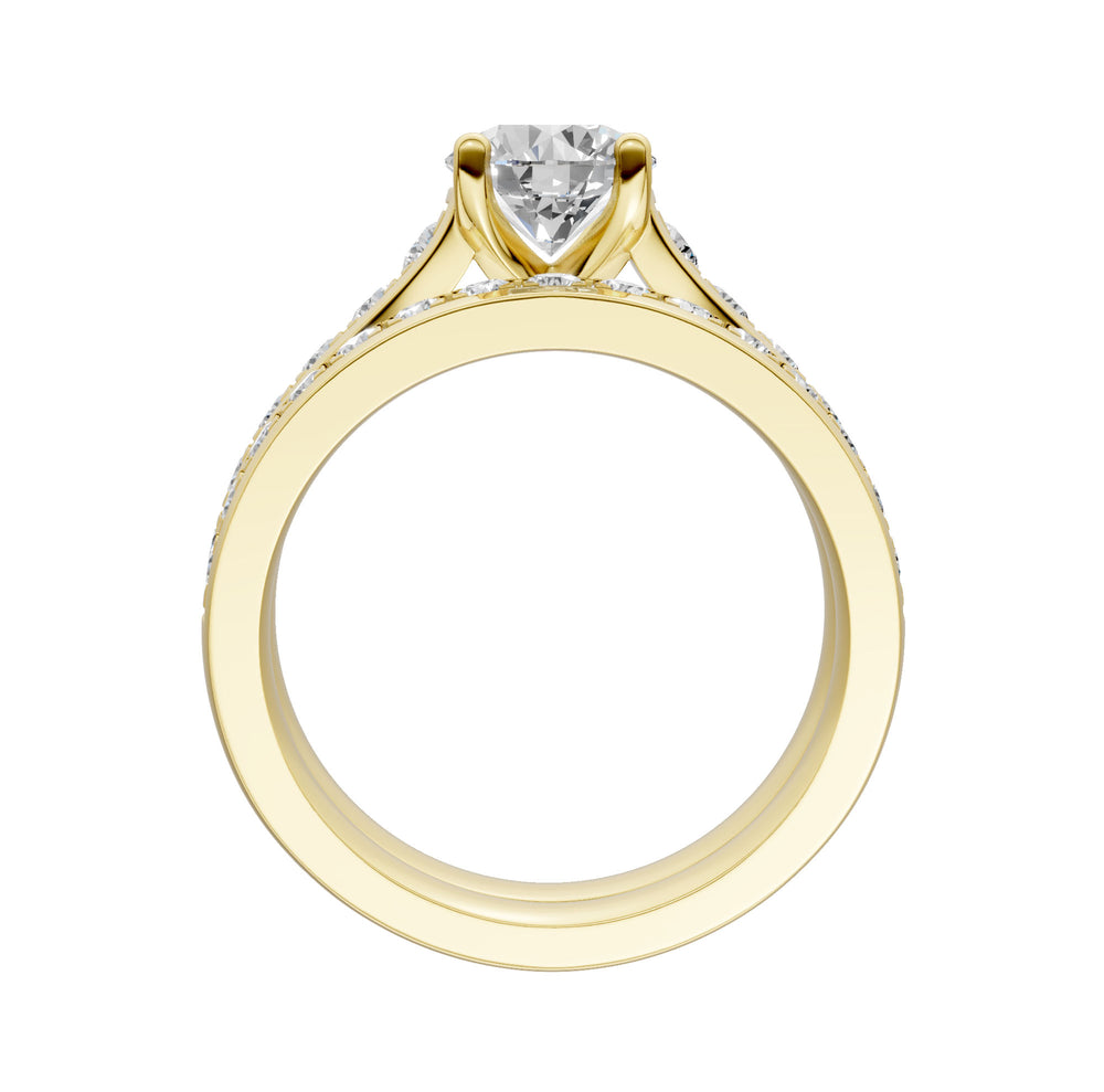 14K Yellow Gold 1.75CT Lab Grown Diamond Bridal Elegance Set