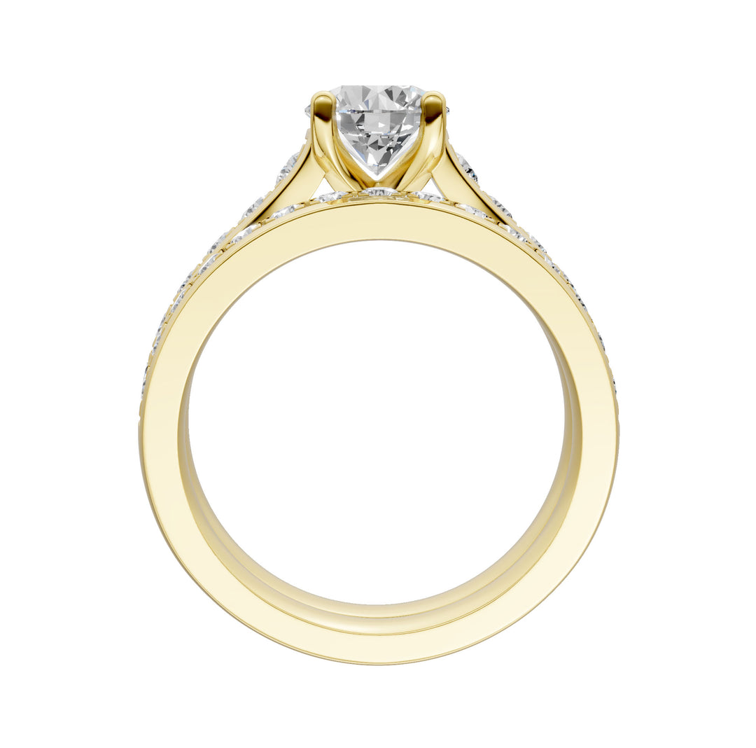 14K Yellow Gold 1.75CT Lab Grown Diamond Bridal Elegance Set