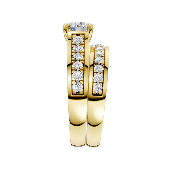 14K Yellow Gold 1.75CT Lab Grown Diamond Bridal Elegance Set