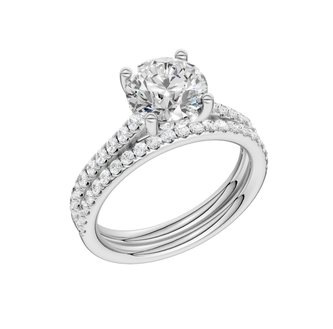 Platinum 2.50CT  Lab Diamond Bridal Ring