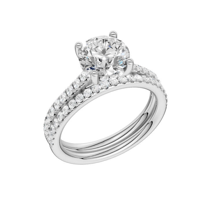 Platinum 2.50CT  Lab Diamond Bridal Ring