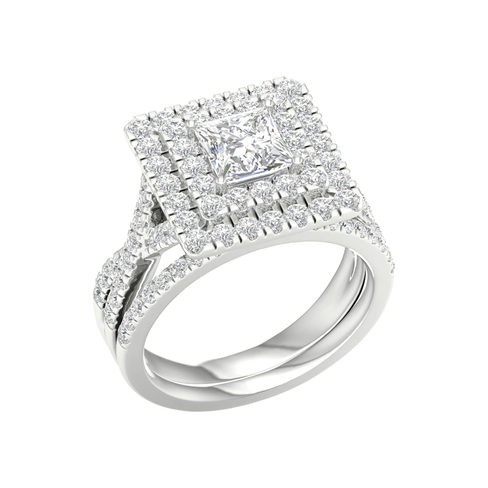 14k White Gold 2.75CT Lab Grown Diamond Bridal Brilliance Set
