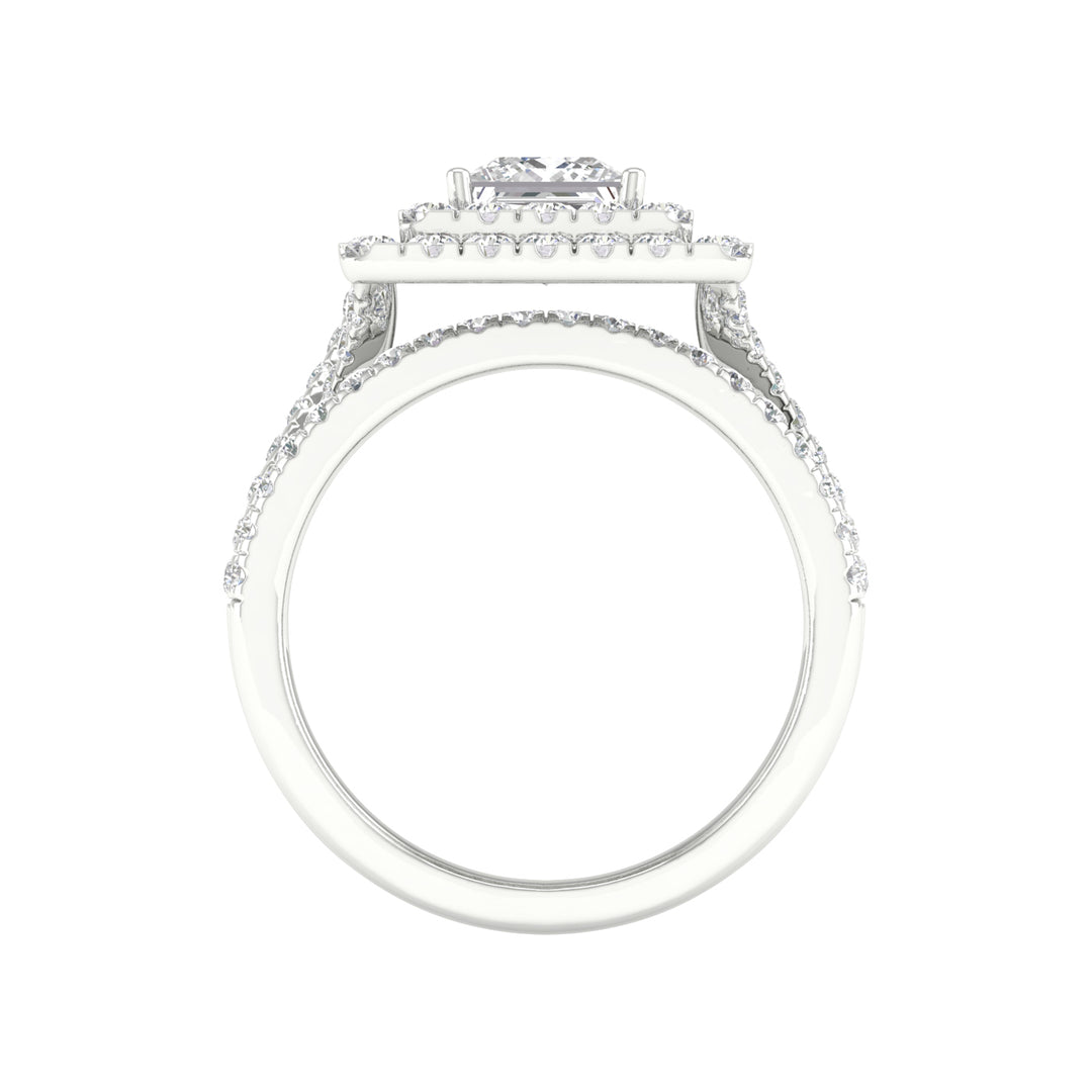 14k White Gold 2.75CT Lab Grown Diamond Bridal Brilliance Set