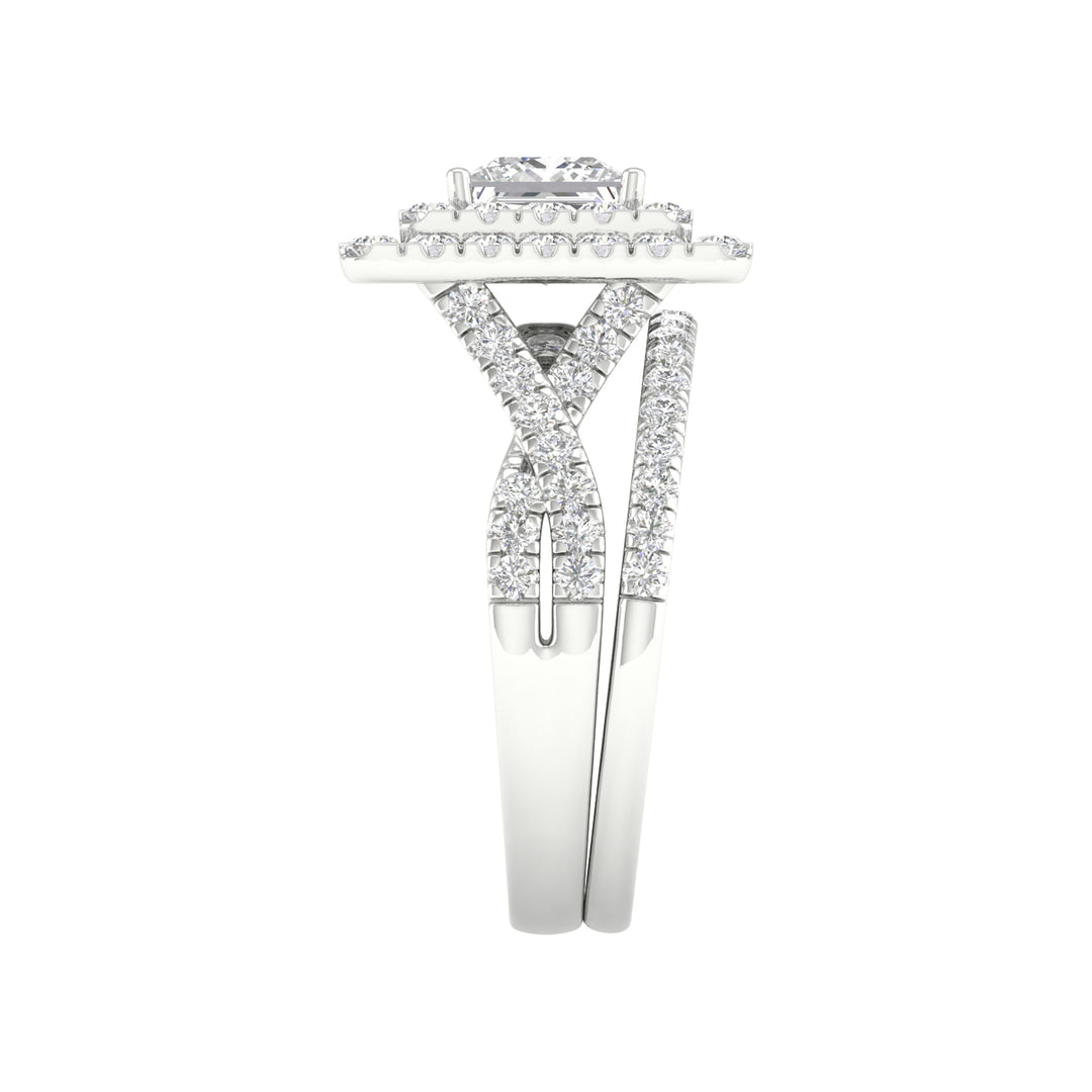 14k White Gold 2.75CT Lab Grown Diamond Bridal Brilliance Set