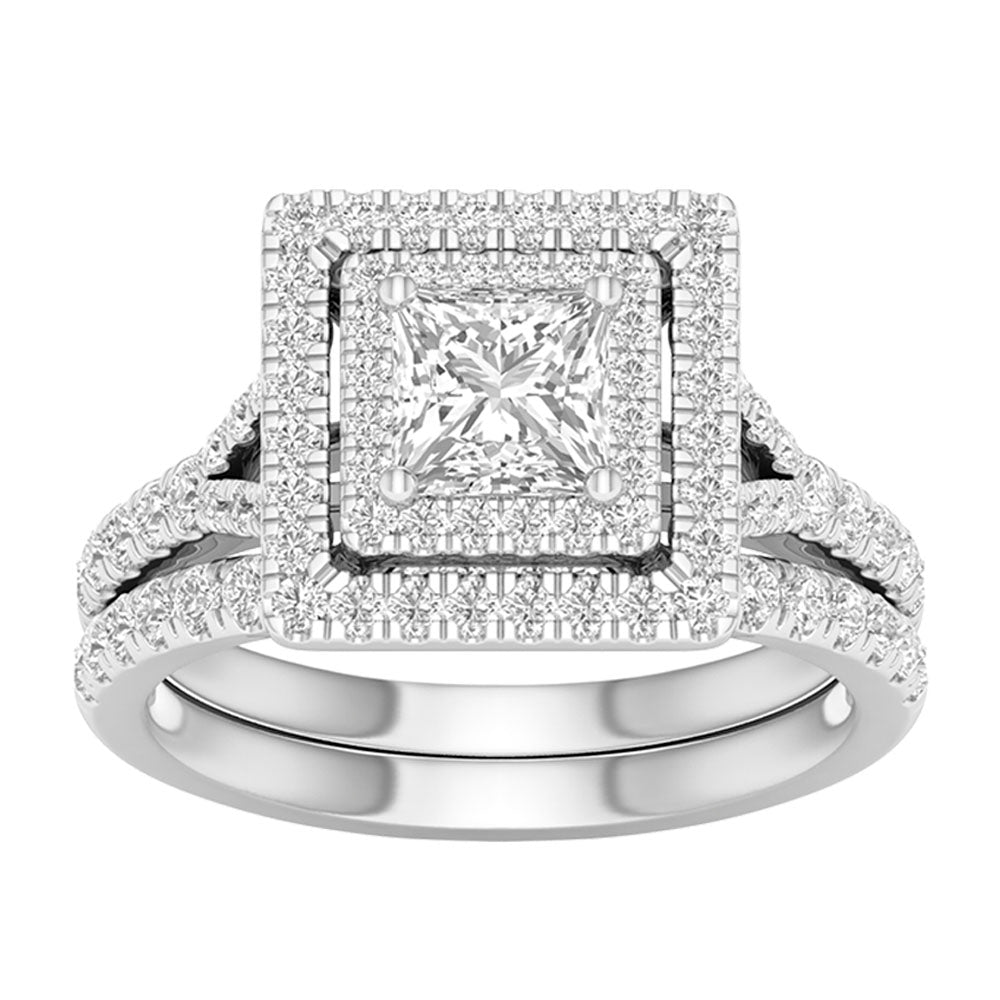 14k White Gold 1.75CT Lab Grown Diamond Bridal Brilliance Set