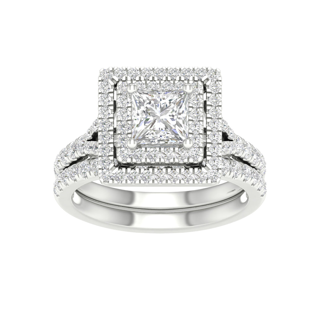 14k White Gold 2.25CT Lab Grown Diamond Bridal Ring