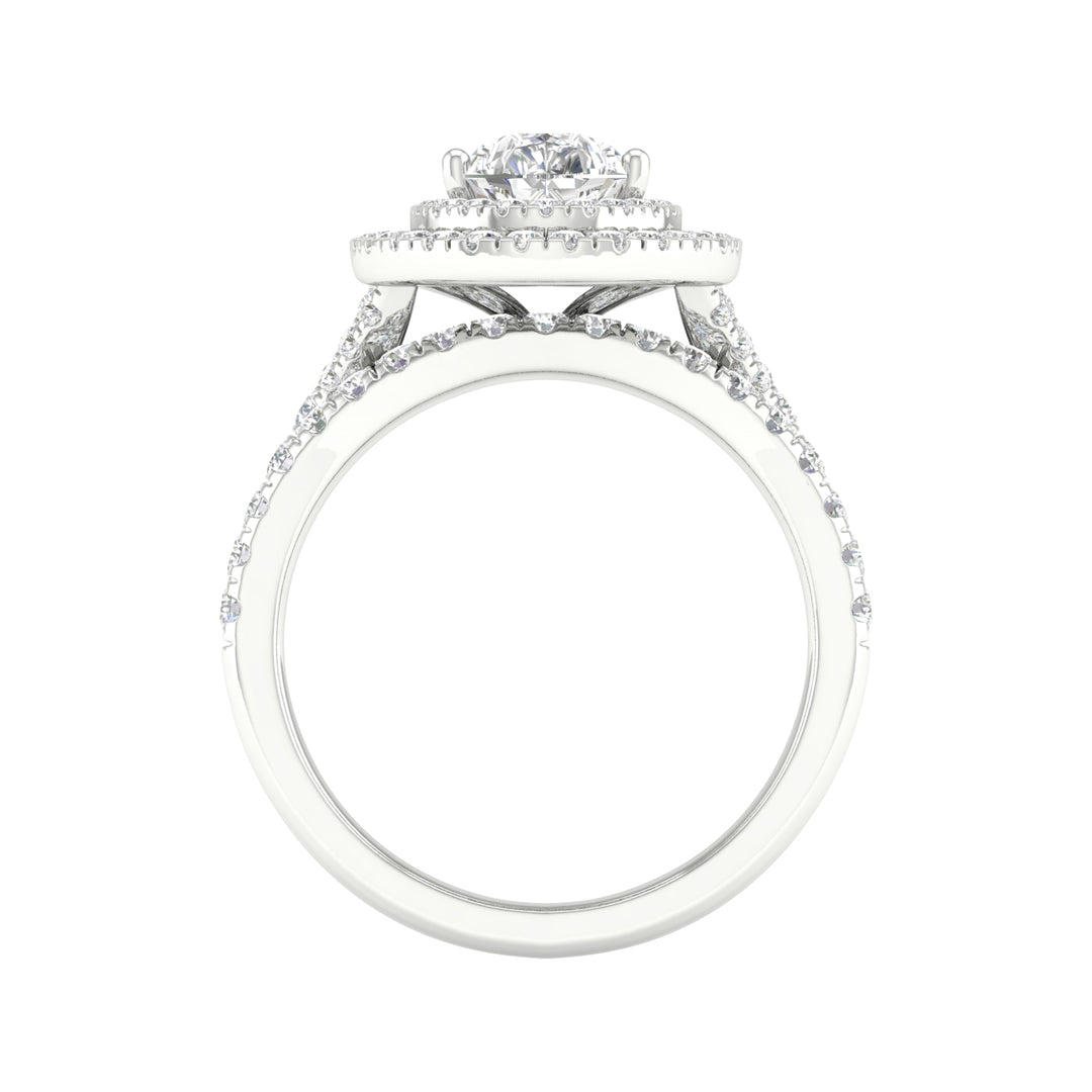 14k White Gold 2.25CT Lab Grown Diamond Bridal Ring