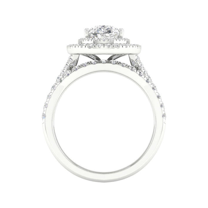 14k White Gold 2.25CT Lab Grown Diamond Bridal Ring