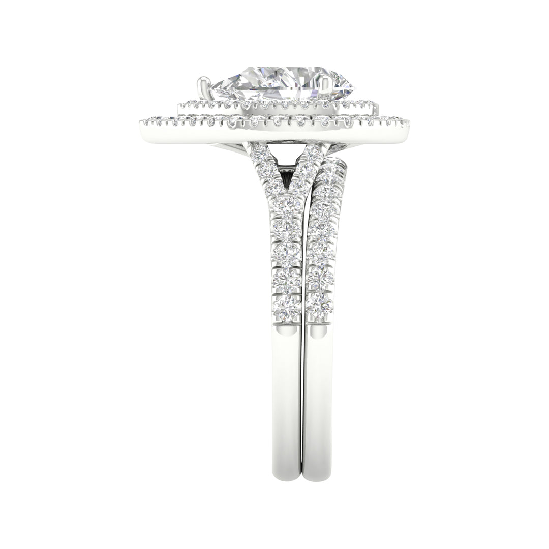 14k White Gold 2.25CT Lab Grown Diamond Bridal Ring