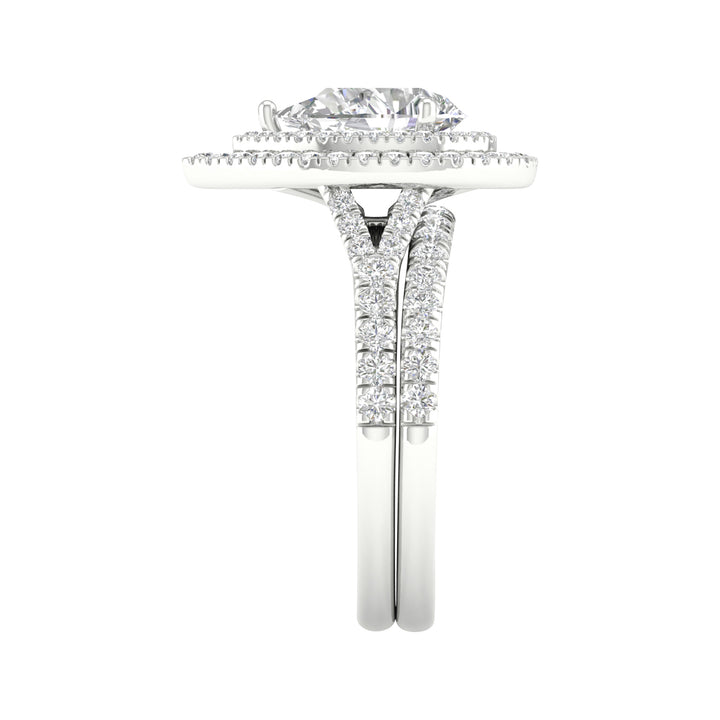 14k White Gold 2.25CT Lab Grown Diamond Bridal Ring