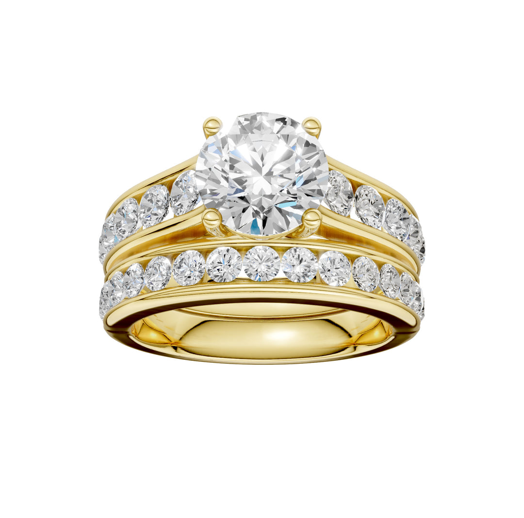 14K Yellow Gold 3.33CT Lab Grown Diamond Bridal Elegance Set