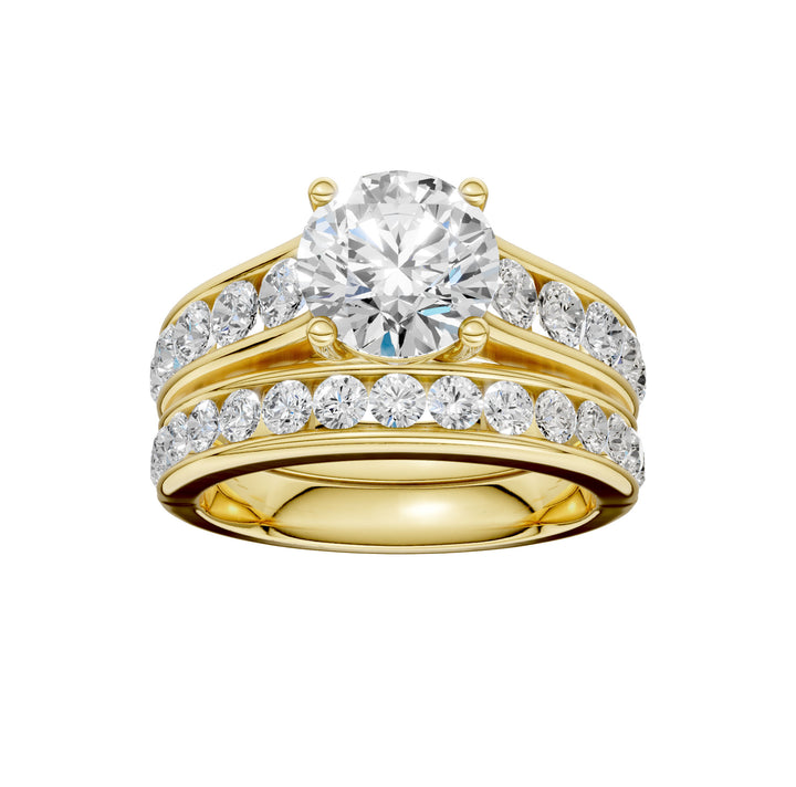 14K Yellow Gold 3.33CT Lab Grown Diamond Bridal Elegance Set