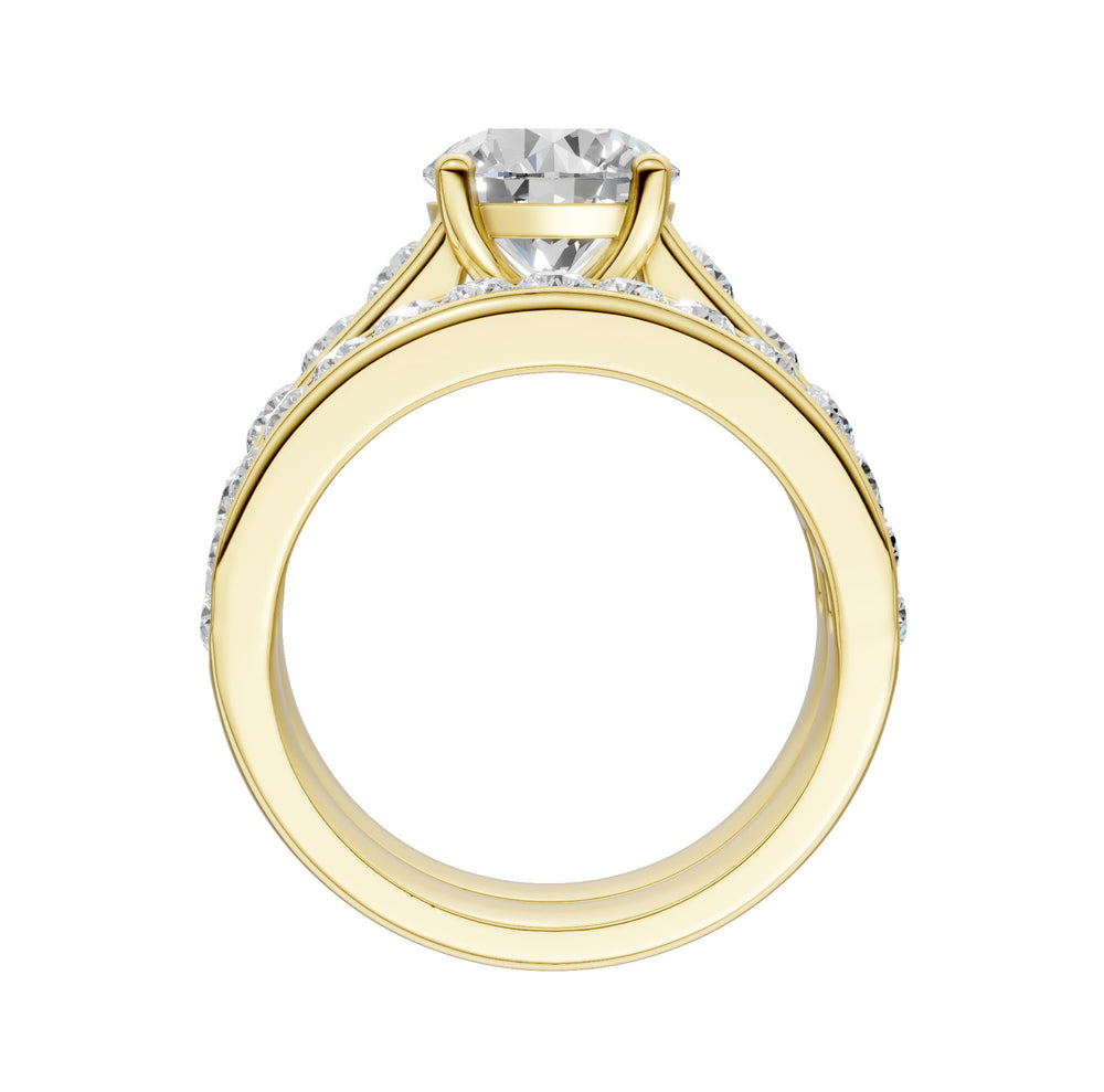 14K Yellow Gold 3.33CT Lab Grown Diamond Bridal Elegance Set
