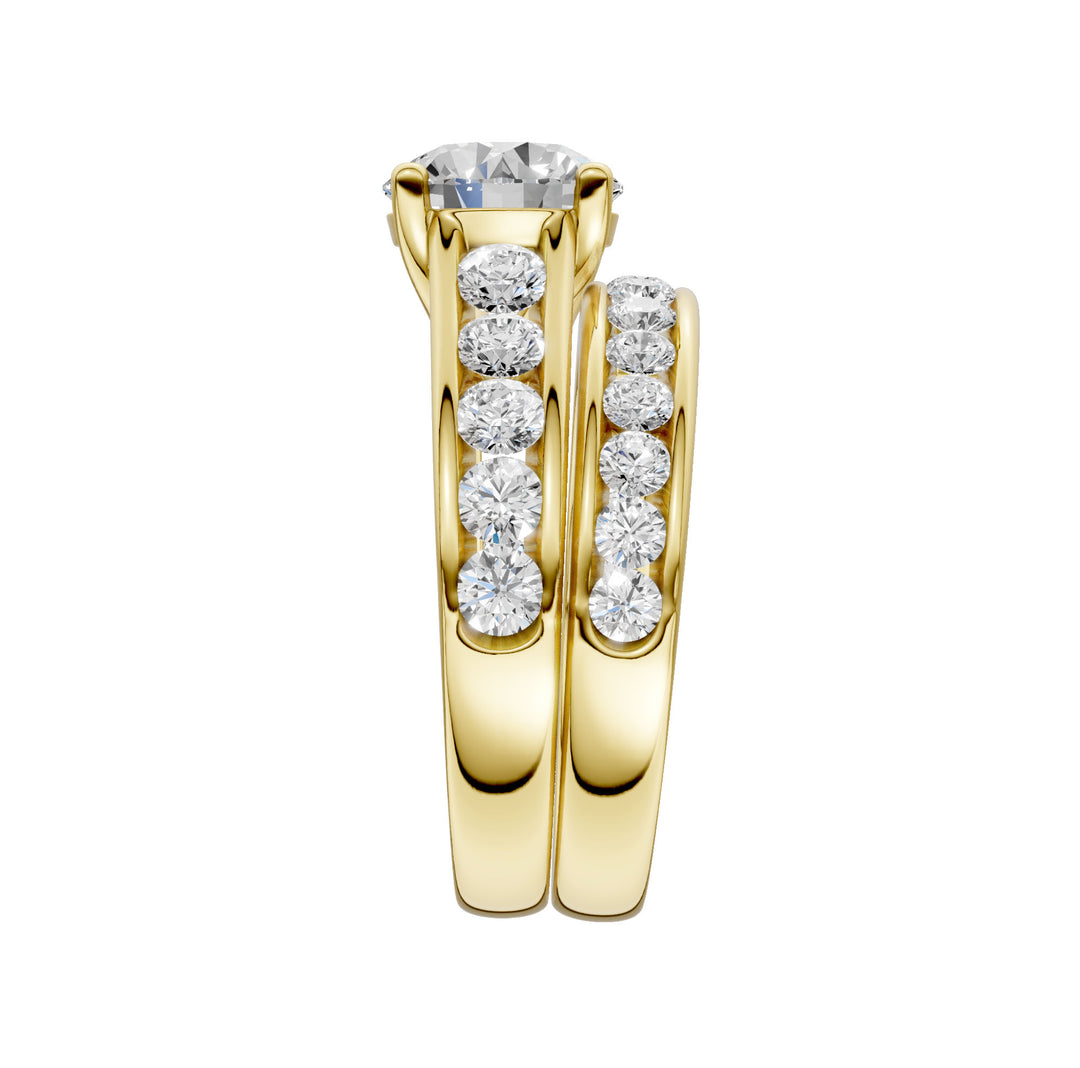 14K Yellow Gold 3.33CT Lab Grown Diamond Bridal Elegance Set