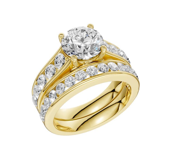 14K Yellow Gold 3.33CT Lab Grown Diamond Bridal Elegance Set
