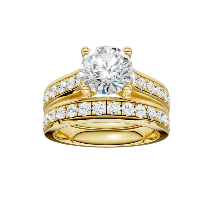 14K Yellow Gold 3CT Lab Grown Diamond Bridal Brilliance Set