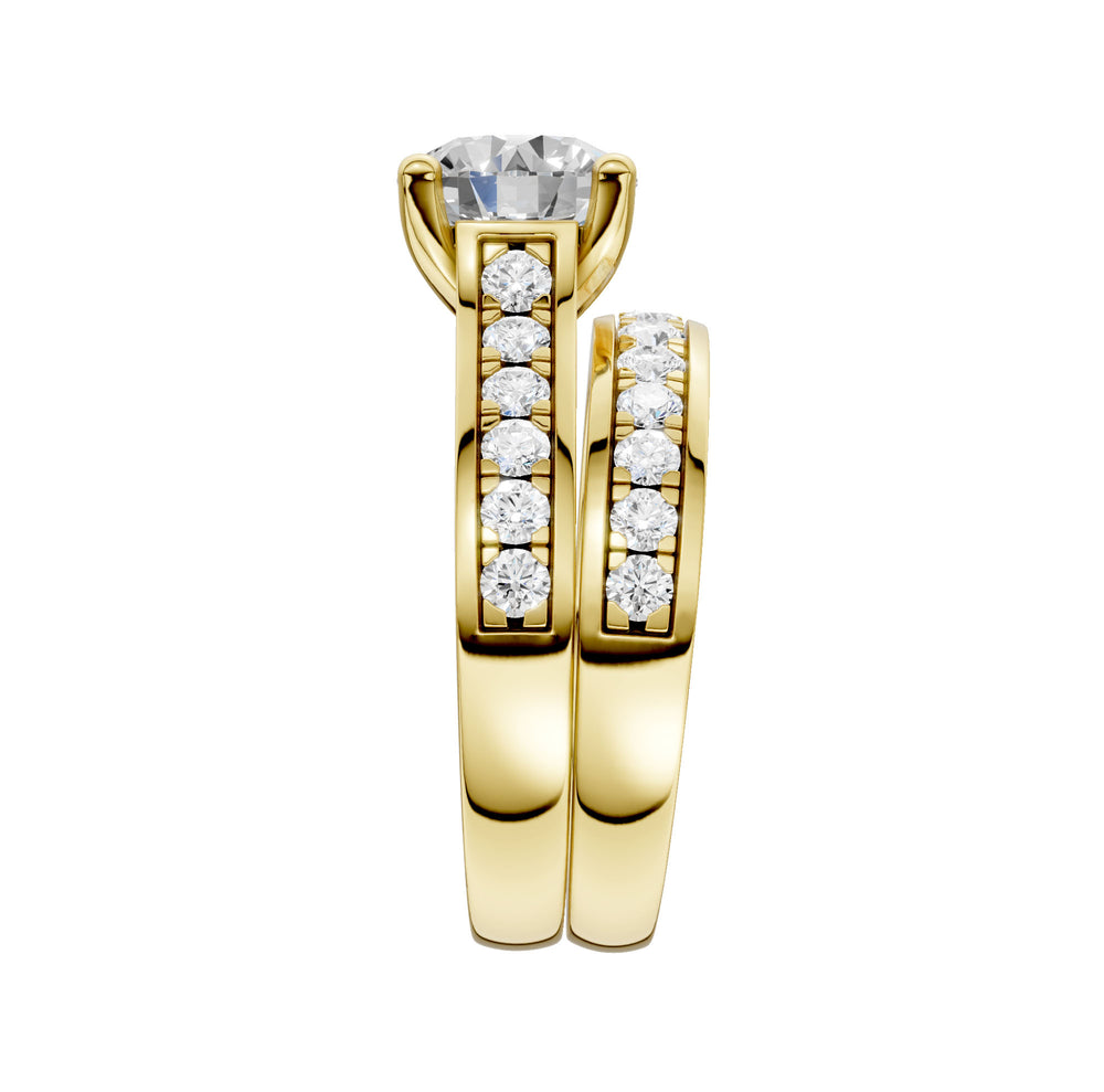 14K Yellow Gold 3CT Lab Grown Diamond Bridal Brilliance Set