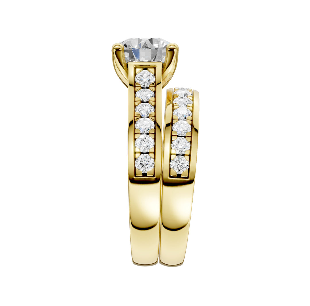 14K Yellow Gold 3CT Lab Grown Diamond Bridal Brilliance Set