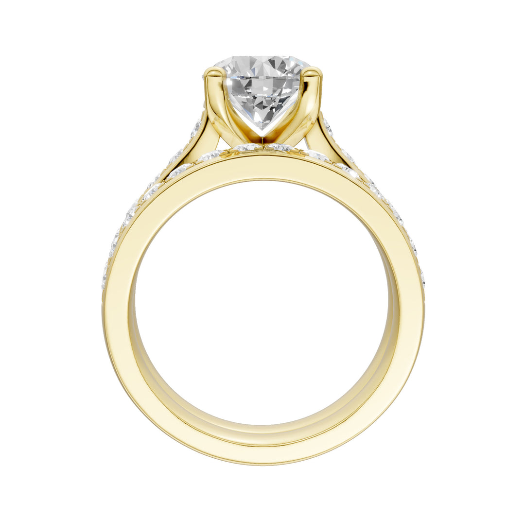 14K Yellow Gold 3CT Lab Grown Diamond Bridal Brilliance Set