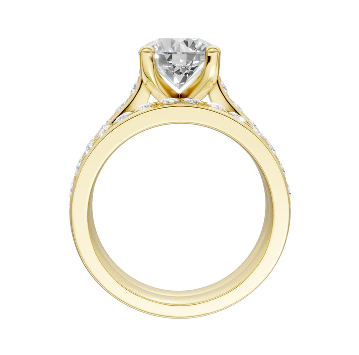 14K Yellow Gold 3CT Lab Grown Diamond Bridal Brilliance Set