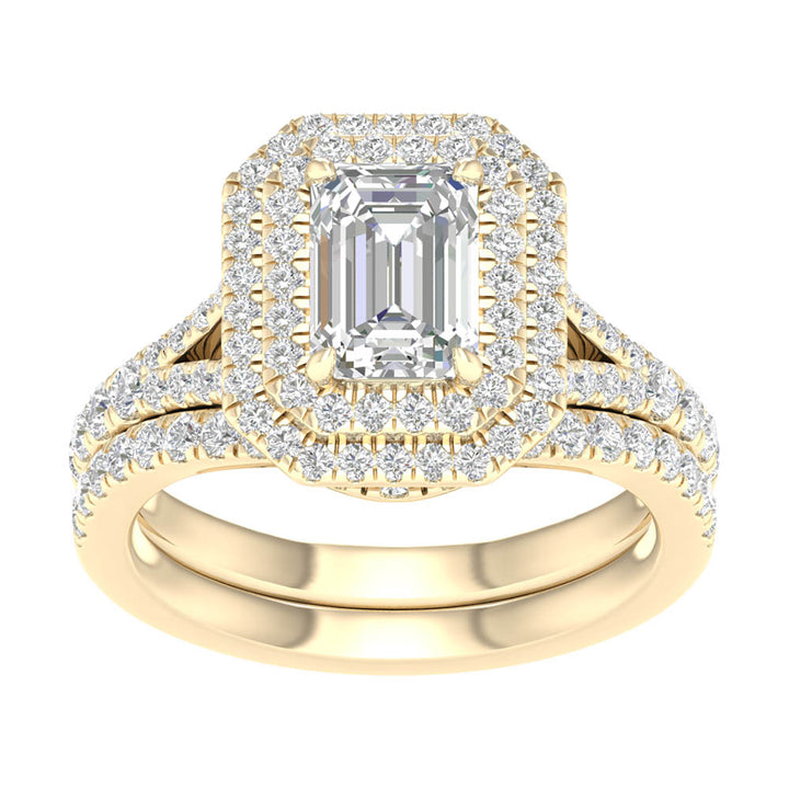 Timeless 14K White Gold 2.25CT Lab Diamond Bridal Set
