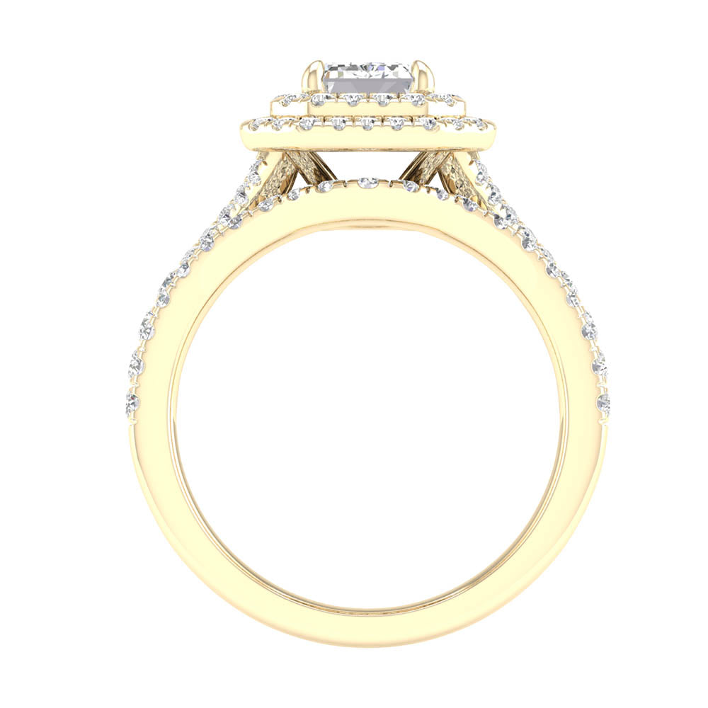 Timeless 14K White Gold 2.25CT Lab Diamond Bridal Set