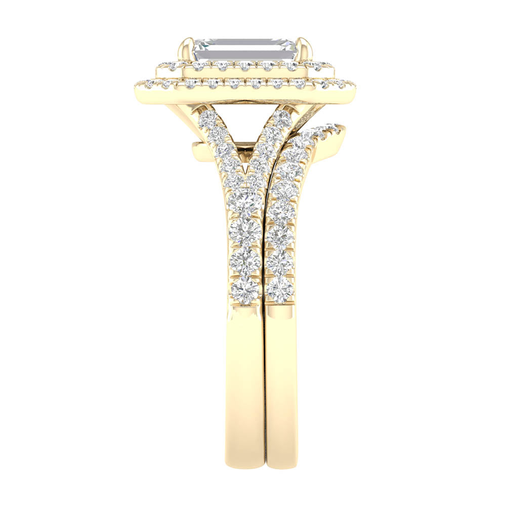 Timeless 14K White Gold 2.25CT Lab Diamond Bridal Set