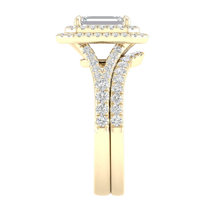 Timeless 14K White Gold 2.25CT Lab Diamond Bridal Set