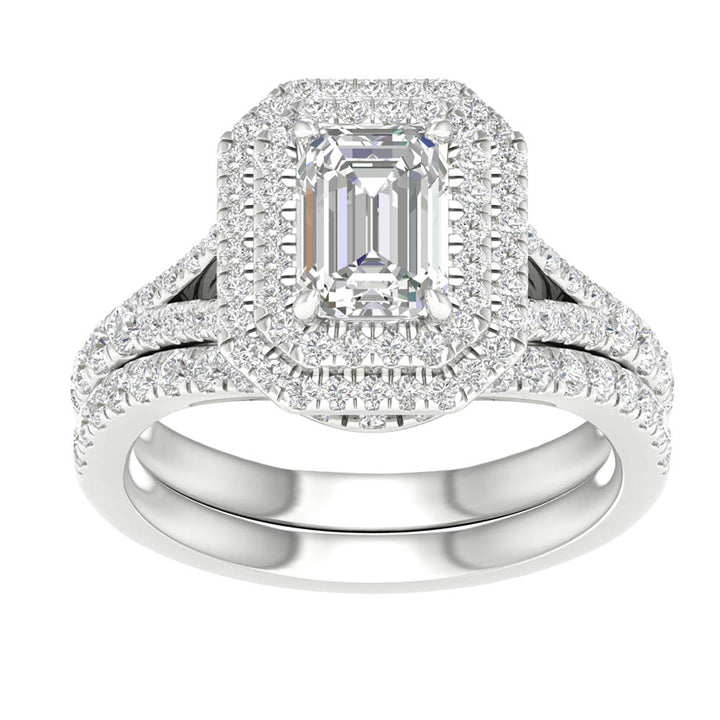 Brilliant 14K White Gold Lab Grown Diamond Bridal Set 2.25CT