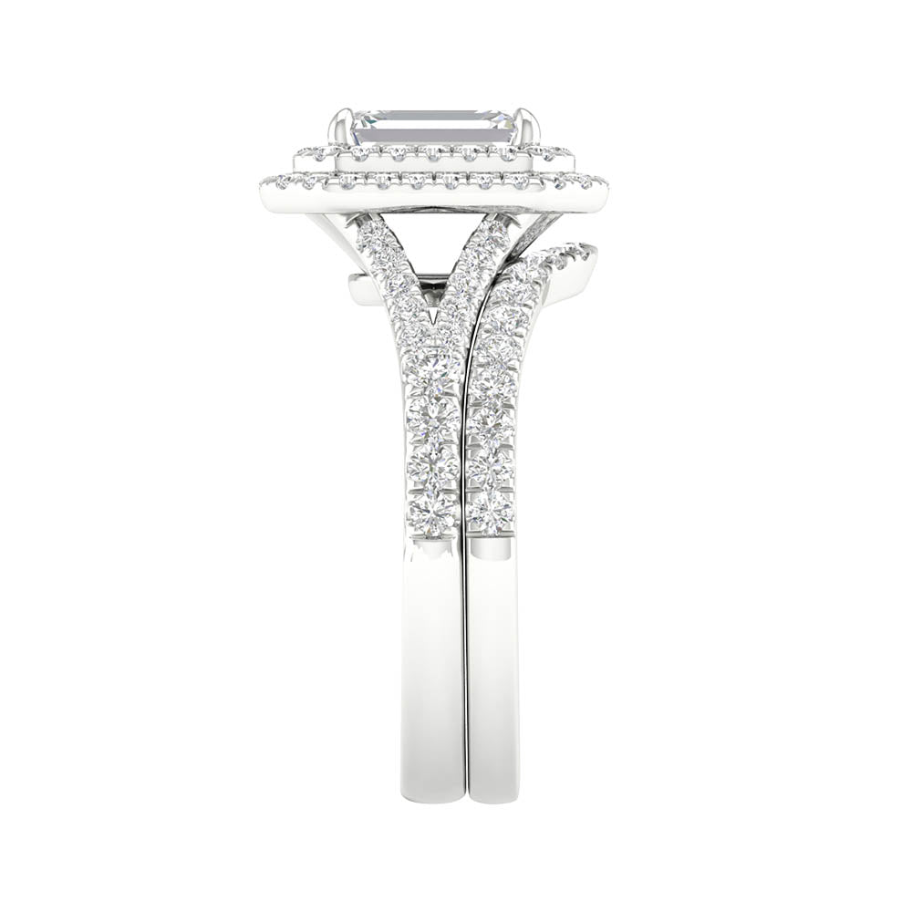 Brilliant 14K White Gold Lab Grown Diamond Bridal Set 2.25CT