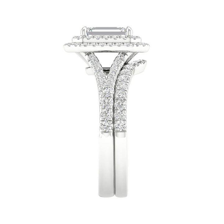 Brilliant 14K White Gold Lab Grown Diamond Bridal Set 2.25CT