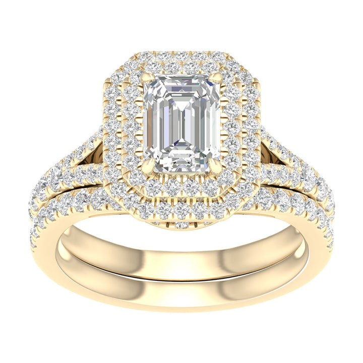 14K Yellow Gold 2.25CT Lab Diamond Bridal Brilliance Set
