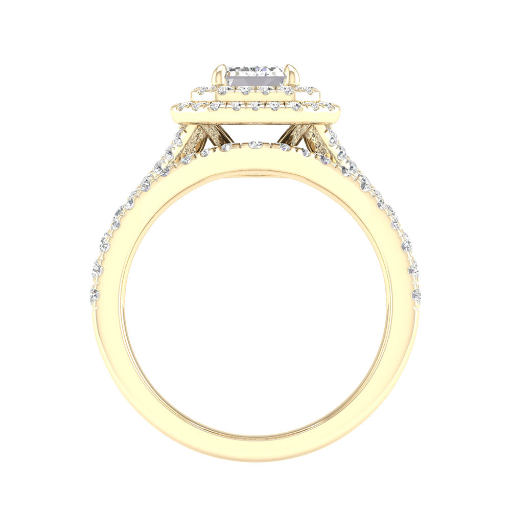 14K Yellow Gold 2.25CT Lab Diamond Bridal Brilliance Set