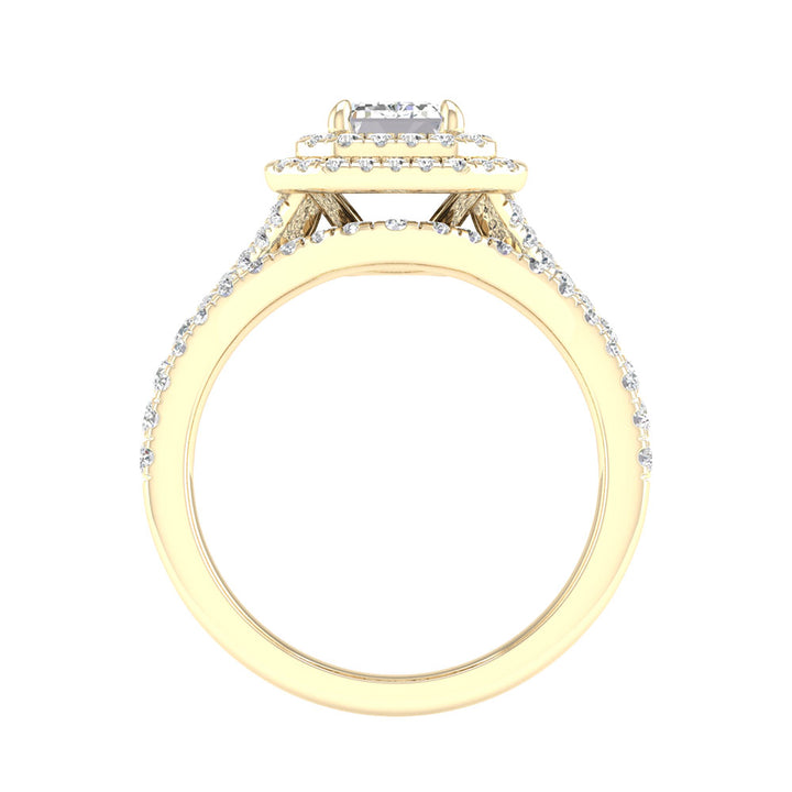 14K Yellow Gold 2.25CT Lab Diamond Bridal Brilliance Set