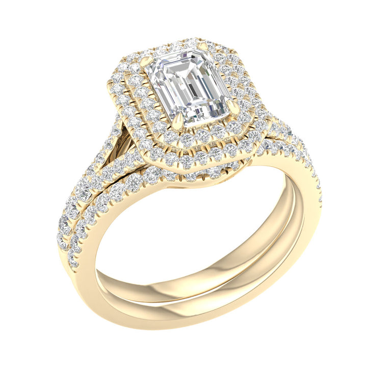 14K Yellow Gold 2.25CT Lab Diamond Bridal Brilliance Set
