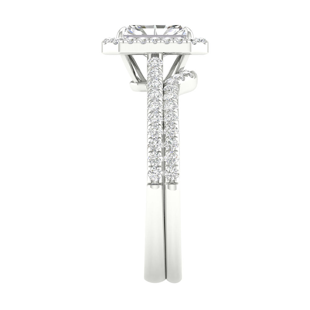 14k White Gold Lab Grown Diamond Bridal Set Brilliance