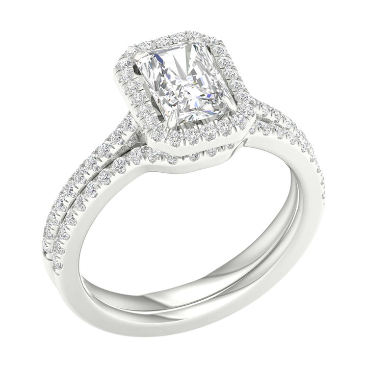 14k White Gold Lab Grown Diamond Bridal Set Brilliance