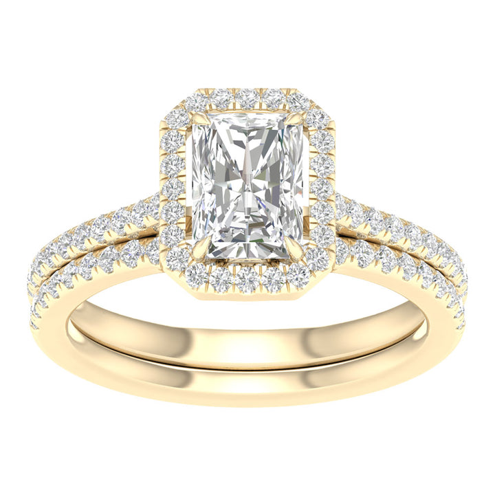 14K Yellow Gold 1.95CT Lab Grown Diamond Bridal Elegance Set