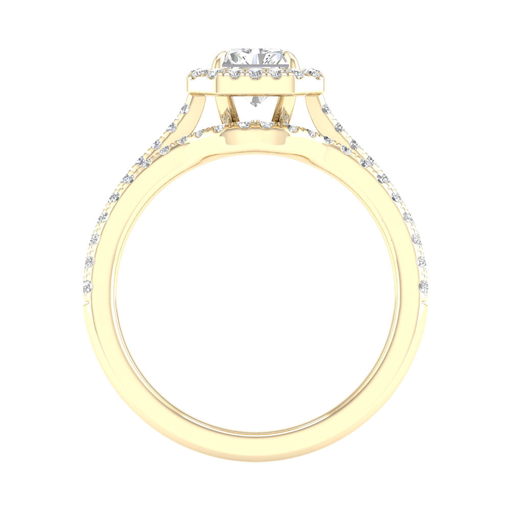 14K Yellow Gold 1.95CT Lab Grown Diamond Bridal Elegance Set