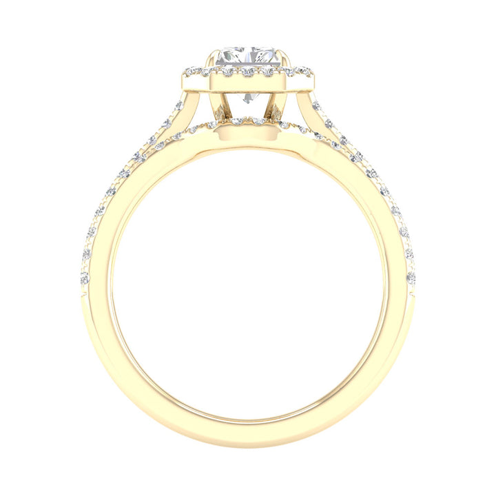 14K Yellow Gold 1.95CT Lab Grown Diamond Bridal Elegance Set