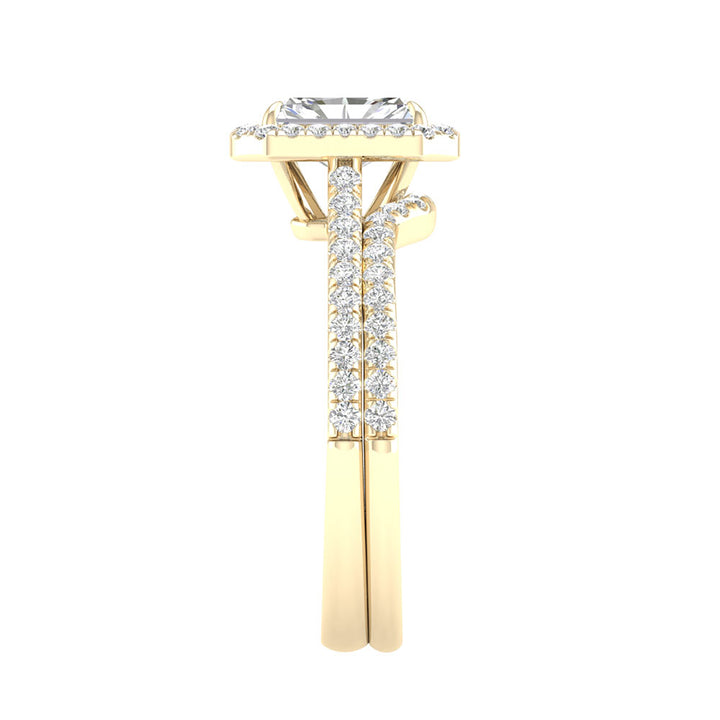 14K Yellow Gold 1.95CT Lab Grown Diamond Bridal Elegance Set