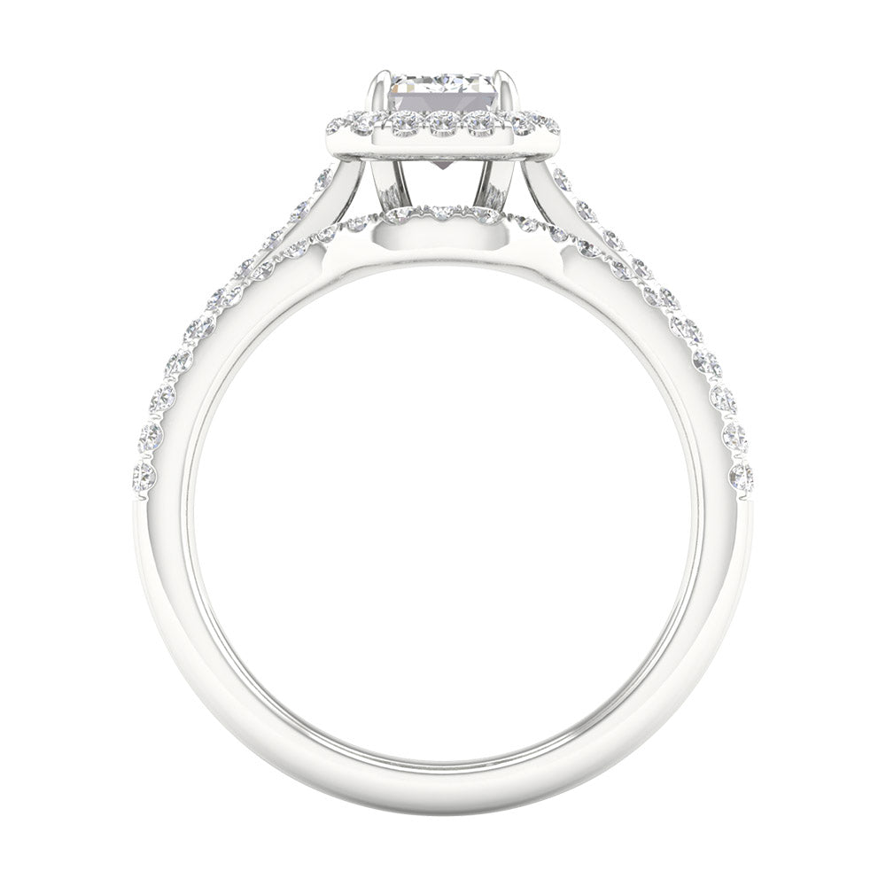 14k White Gold 1.45CT Lab Grown Diamond Bridal Set Elegance