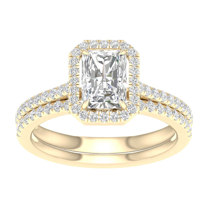 14K Yellow Gold 1.65CT Lab Grown Diamond Bridal Ring