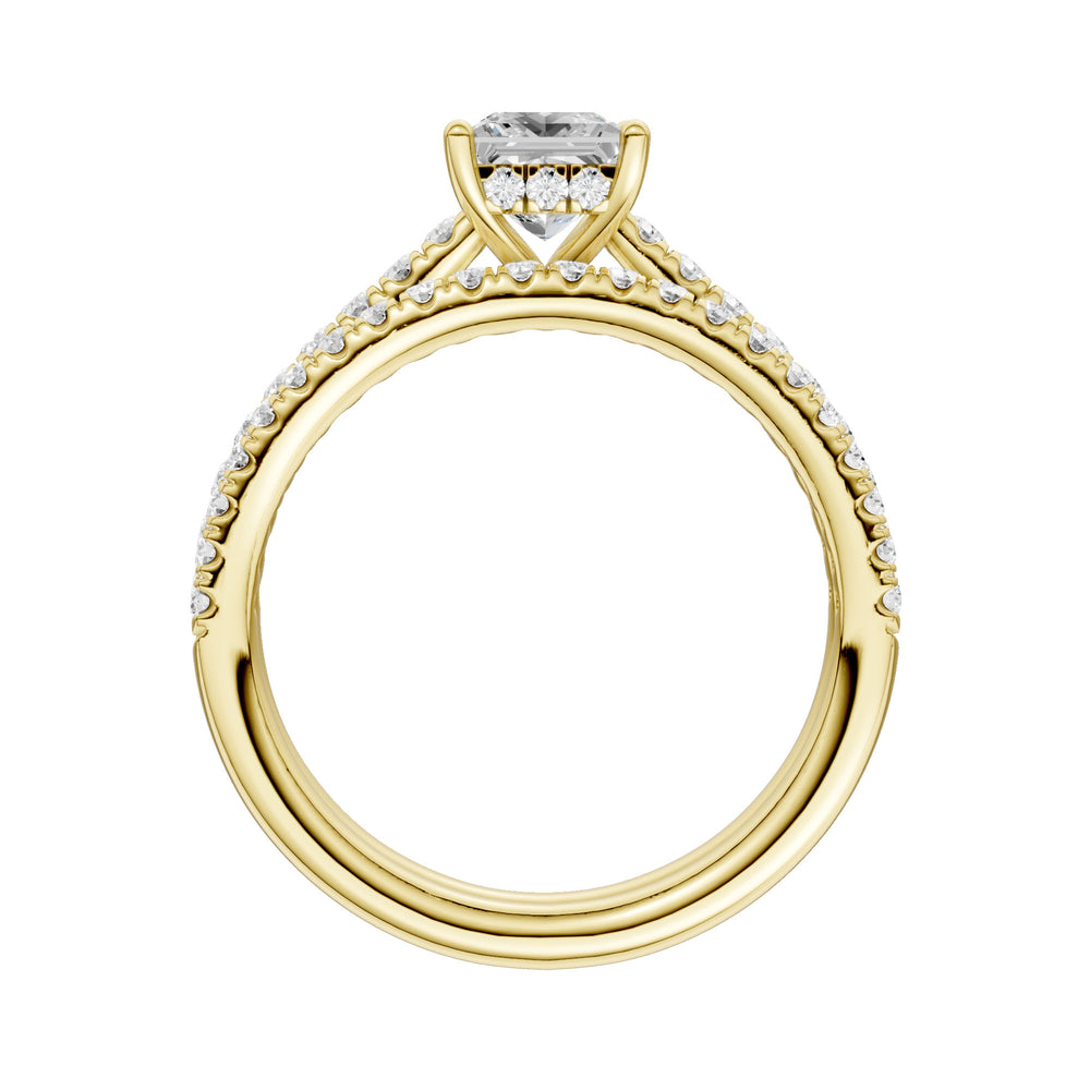 14K Yellow Gold 1.50CT Lab Grown Diamond Bridal Elegance Set