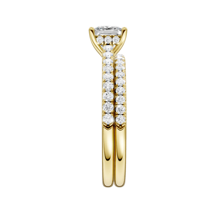 14K Yellow Gold 1.50CT Lab Grown Diamond Bridal Elegance Set