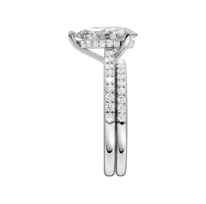 14k White Gold 2.50ct Lab Grown Diamond Bridal Brilliance Set