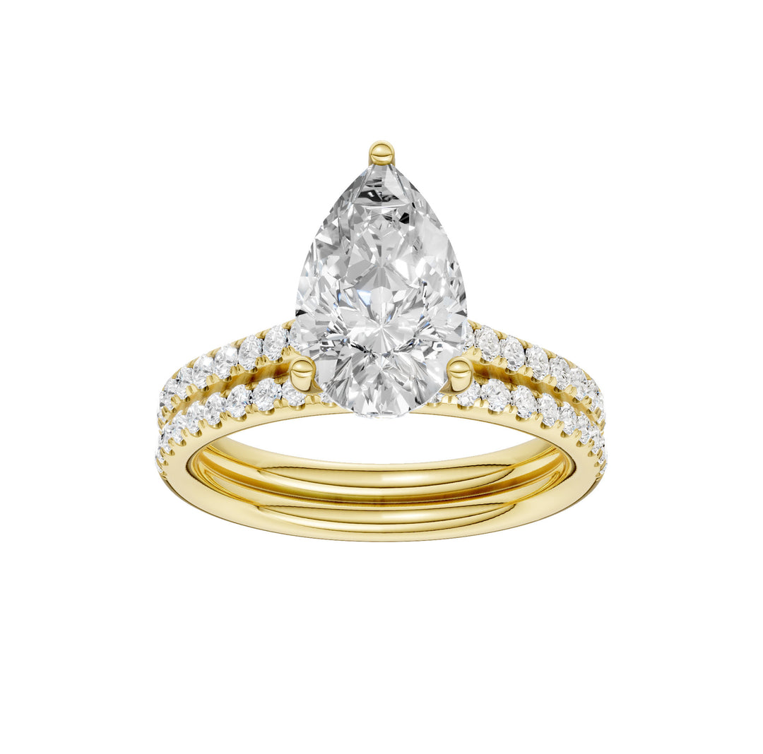 14K Yellow Gold 2.50ct Lab Grown Diamond Bridal Brilliance Set