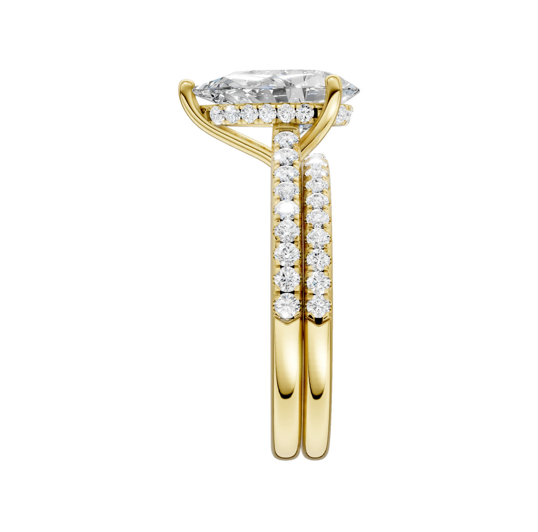14K Yellow Gold 2.50ct Lab Grown Diamond Bridal Brilliance Set