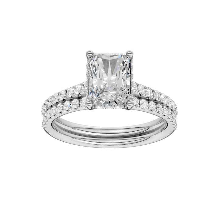 14k White Gold 2.50ct Lab Grown Diamond Bridal Brilliance Set